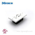Black Duplex USB Charging Socket 5V DC4.2A